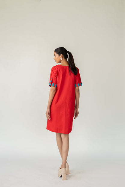 Scarlet Pop Shift Dress