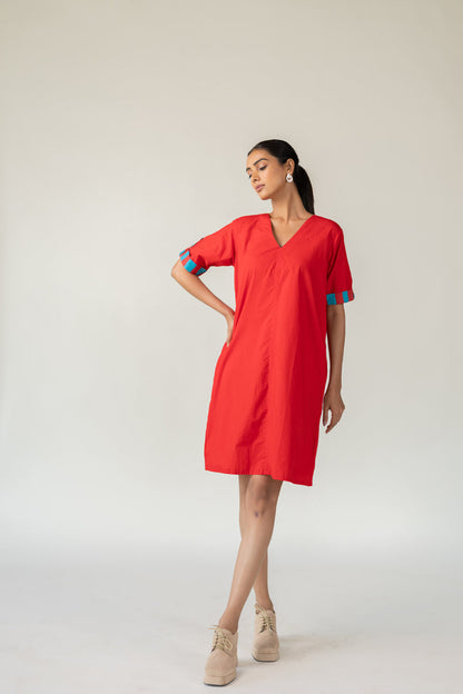 Scarlet Pop Shift Dress