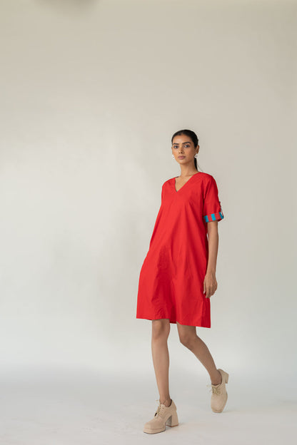 Scarlet Pop Shift Dress
