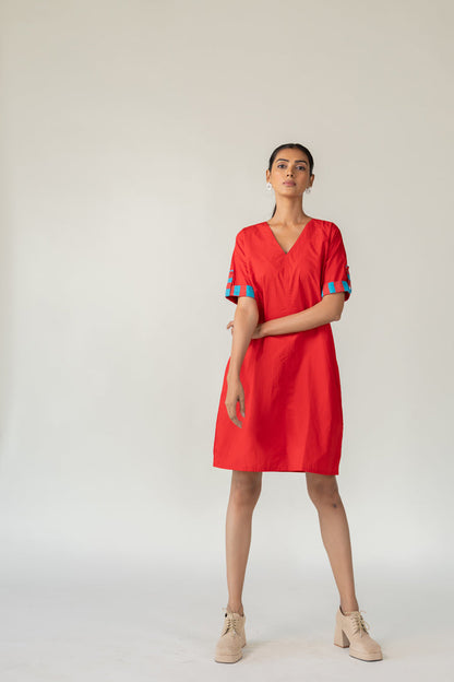 Scarlet Pop Shift Dress