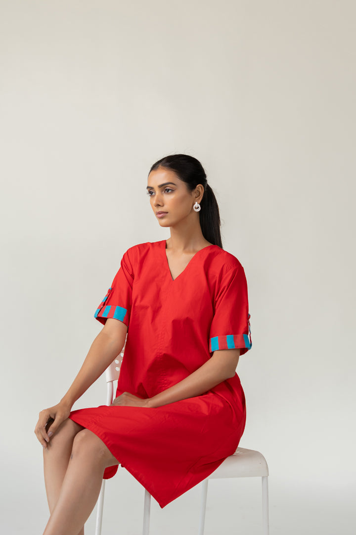 Scarlet Pop Shift Dress