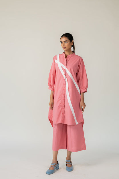 Dusky Bloom Buttondown Tunic