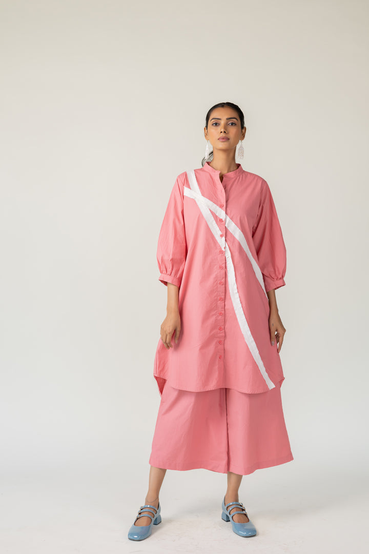 Dusky Bloom Buttondown Tunic