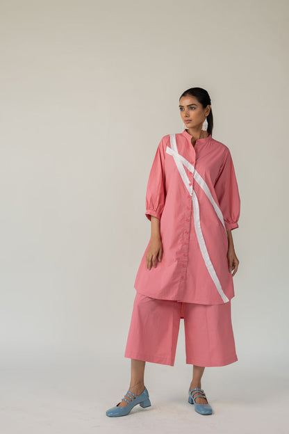Dusky Bloom Buttondown Tunic