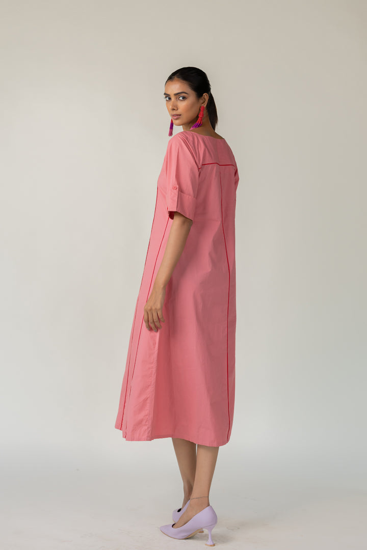 Blush Panelled Dress