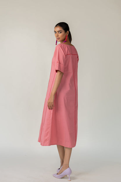 Blush Panelled Dress