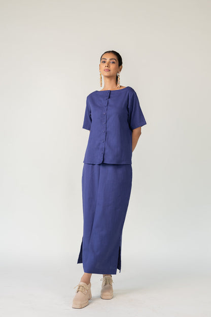 Indigo City-goer Skirt Set