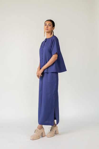 Indigo City-goer Skirt Set