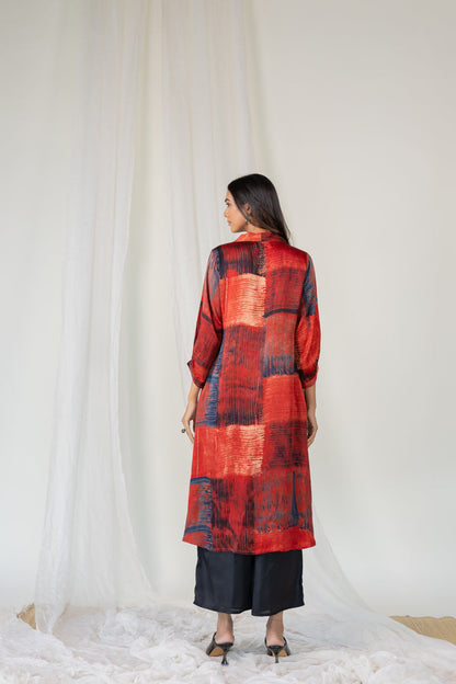 Crimson Palette Modal Silk Kurta