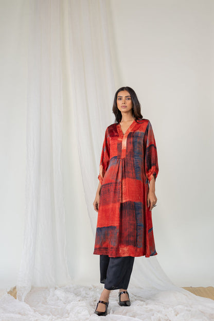 Crimson Palette Modal Silk Kurta