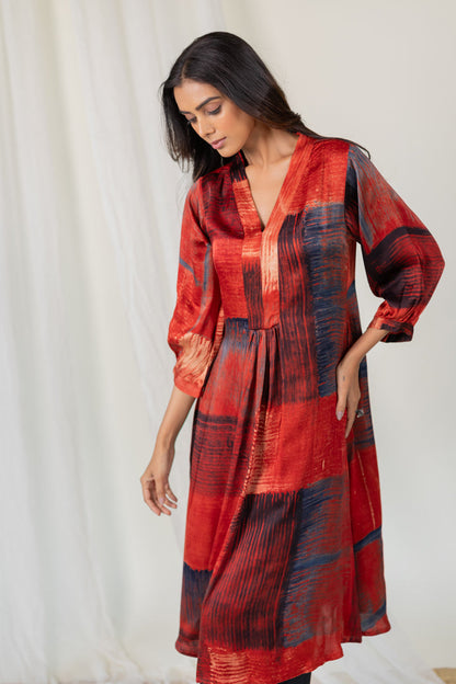 Crimson Palette Modal Silk Kurta