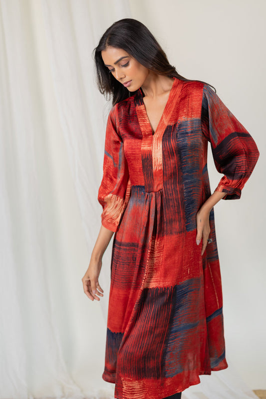Crimson Palette Modal Silk Kurta