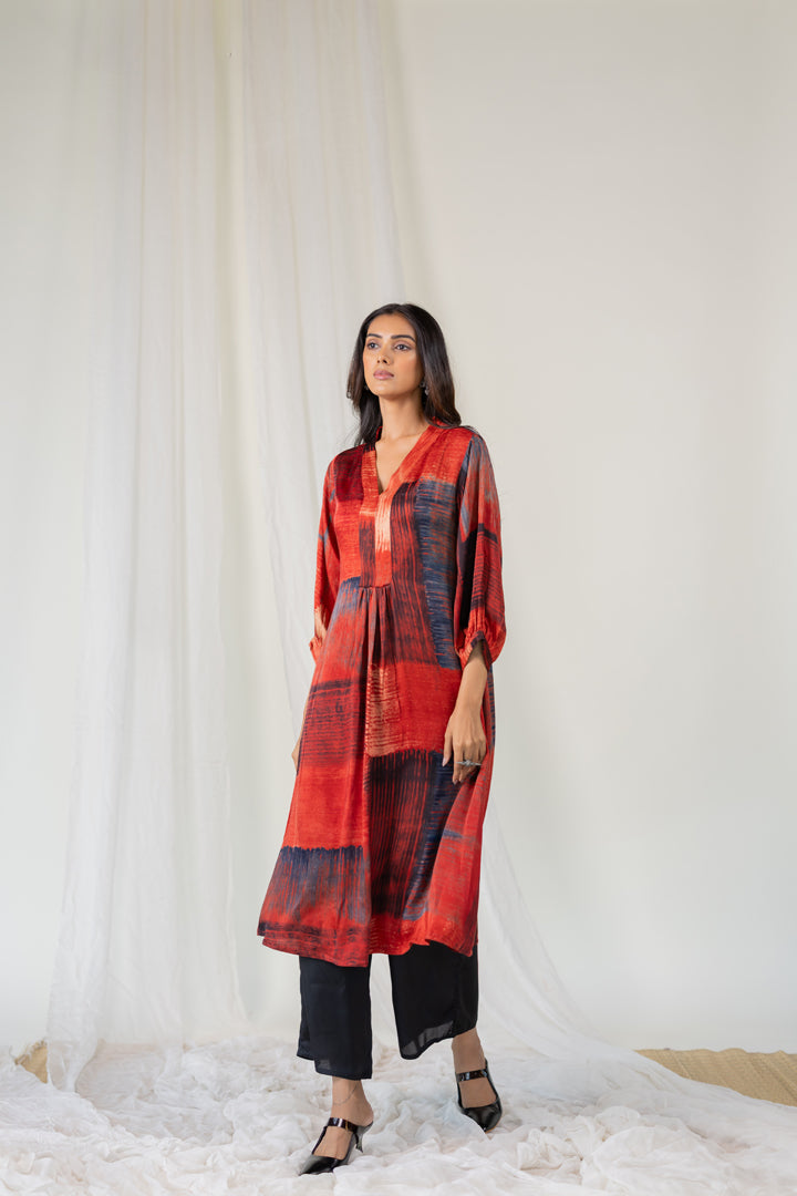 Crimson Palette Modal Silk Kurta