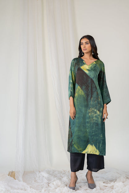 Forest Whispers Modal Silk Kurta