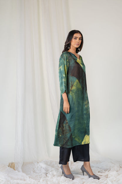 Forest Whispers Modal Silk Kurta