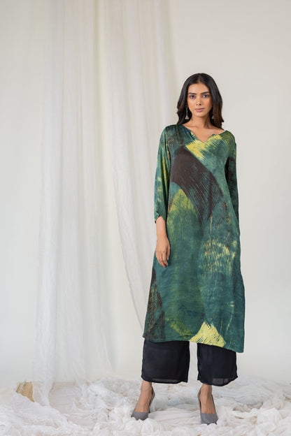 Forest Whispers Modal Silk Kurta