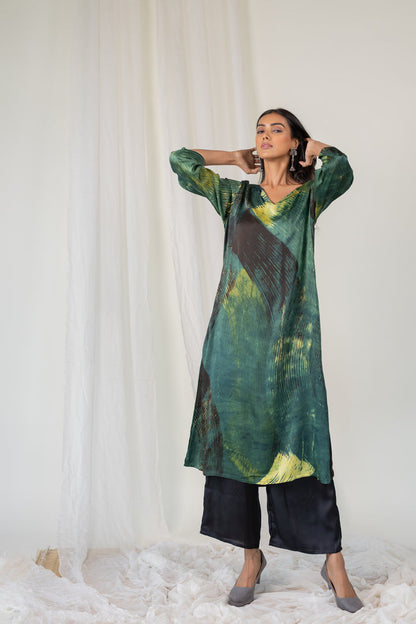 Forest Whispers Modal Silk Kurta