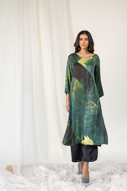 Forest Whispers Modal Silk Kurta