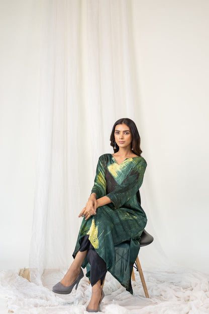 Forest Whispers Modal Silk Kurta Set