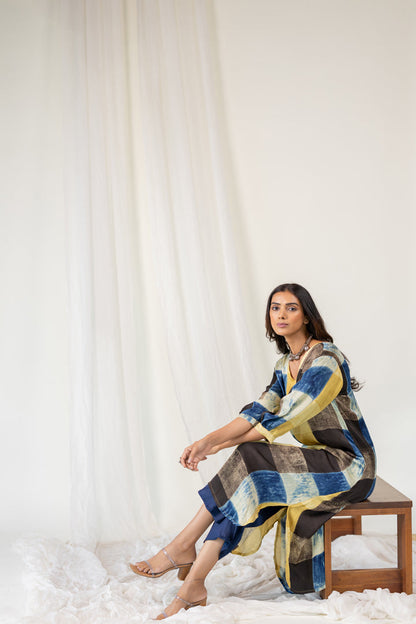Rain Earth Mosaic Modal Silk Kurta Set