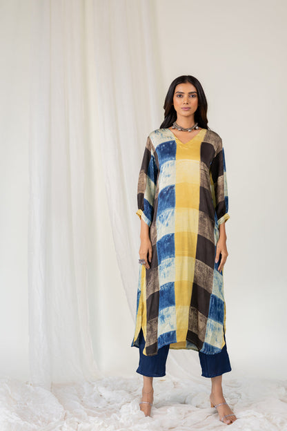 Rain Earth Mosaic Modal Silk Kurta