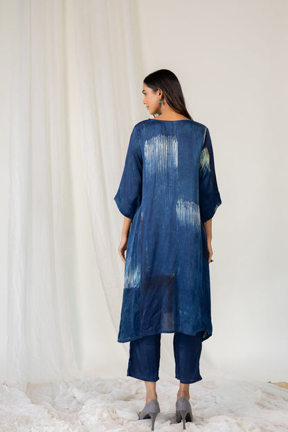 Indigo Hues Modal Silk Tunic