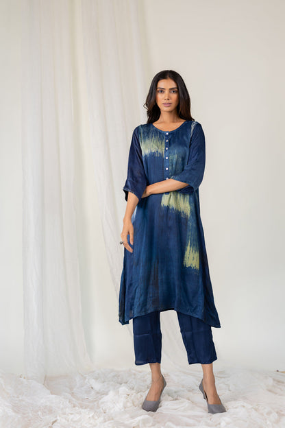 Indigo Hues Modal Silk Tunic