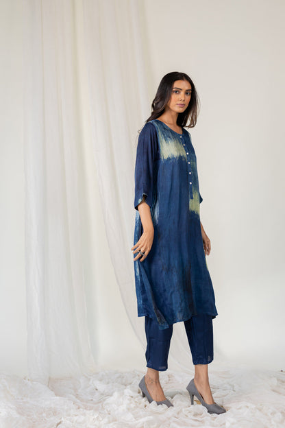 Indigo Hues Modal Silk Tunic