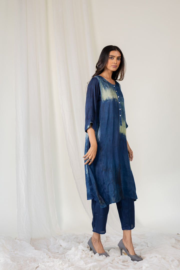 Indigo Hues Modal Silk Set