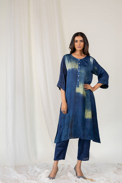 Indigo Hues Modal Silk Tunic