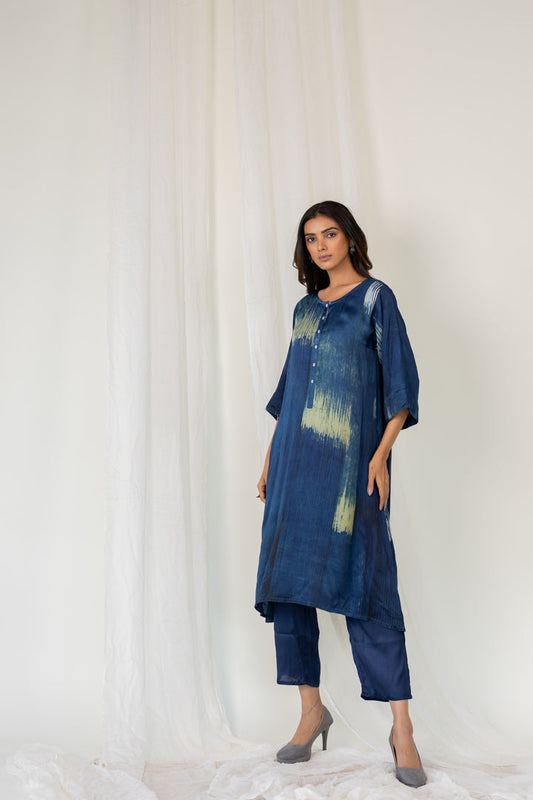 Indigo Hues Modal Silk Tunic