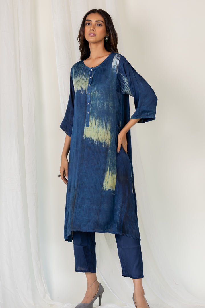 Indigo Hues Modal Silk Set