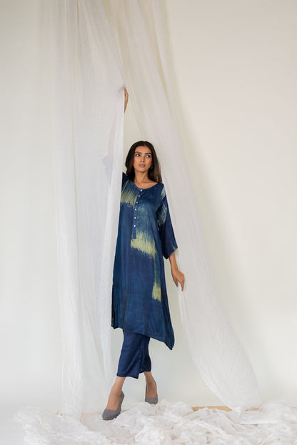 Indigo Hues Modal Silk Tunic