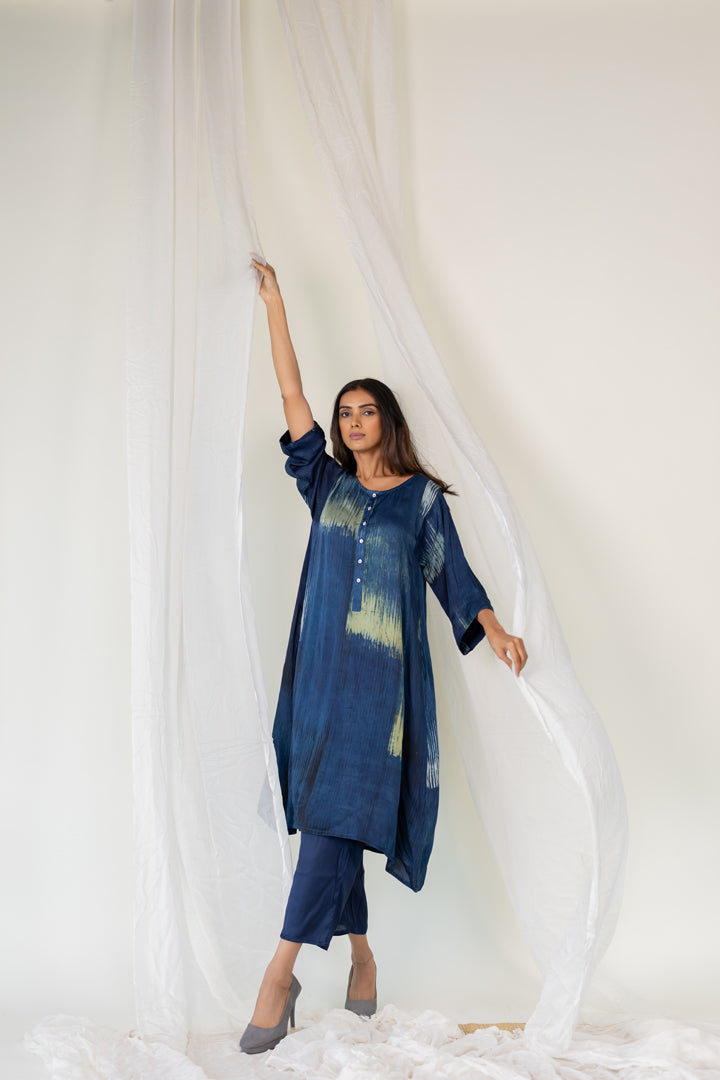 Indigo Hues Modal Silk Set