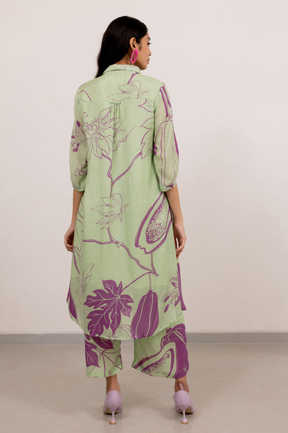 Mint Purple Papeeta Kurta Set