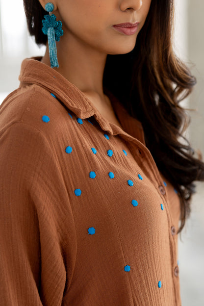 Pecan Brown Tunic Dress