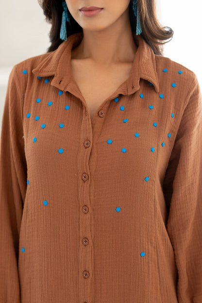 Pecan Brown Tunic Dress