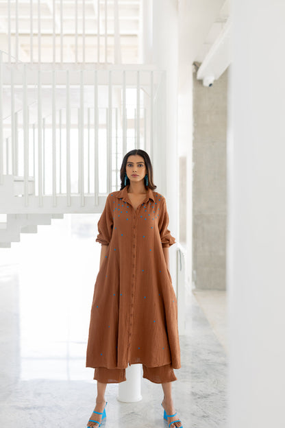 Pecan Brown Tunic Dress