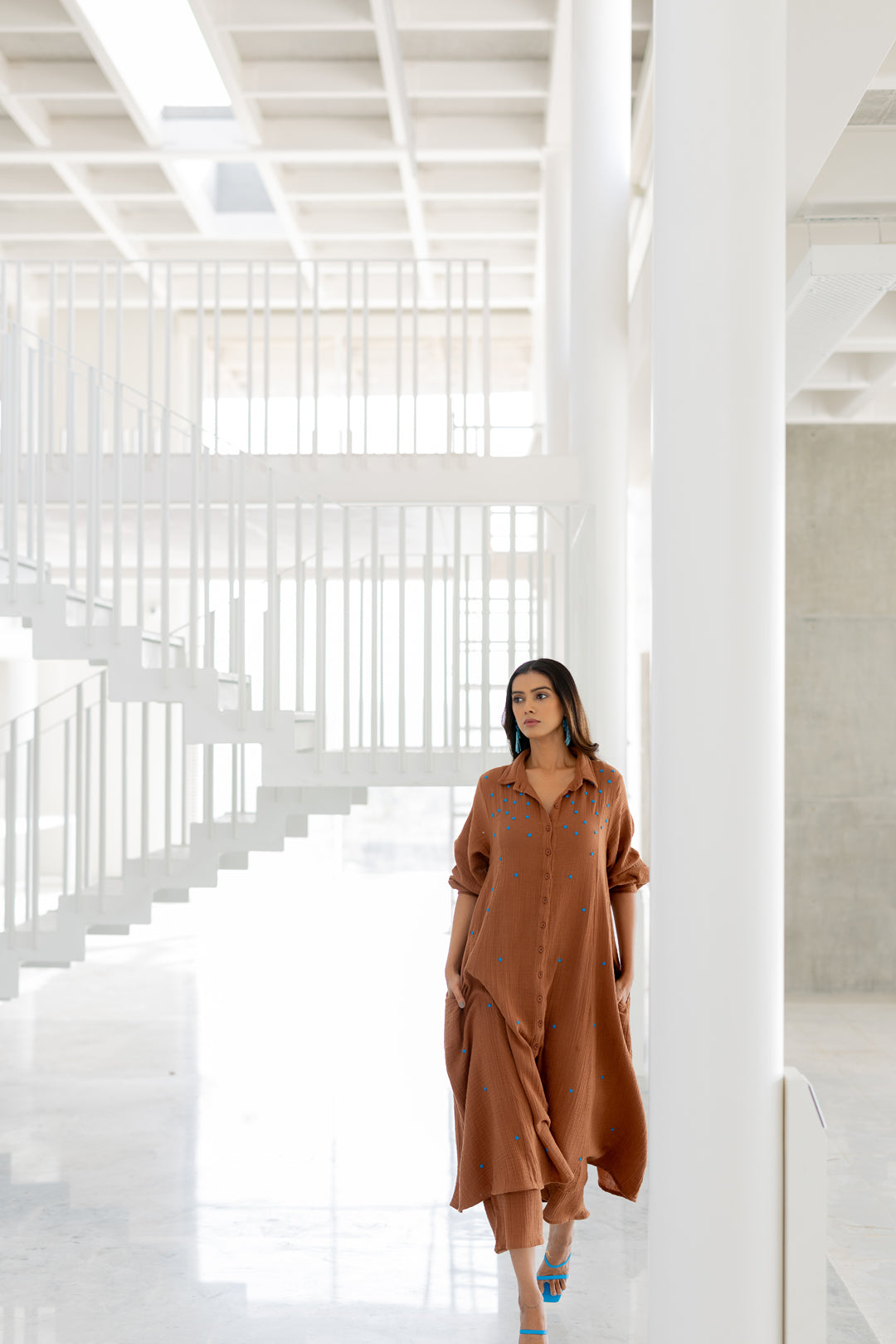 Pecan Brown Tunic Dress