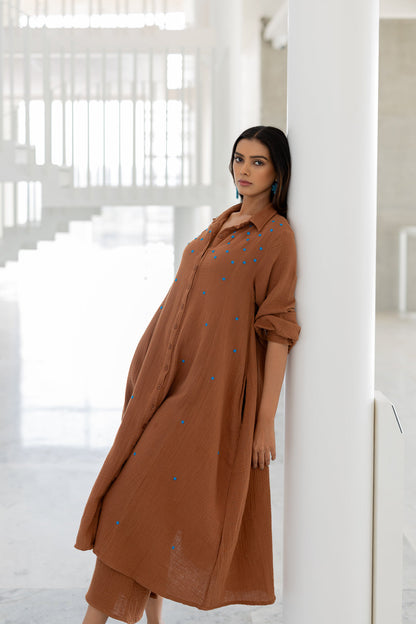 Pecan Brown Tunic Dress