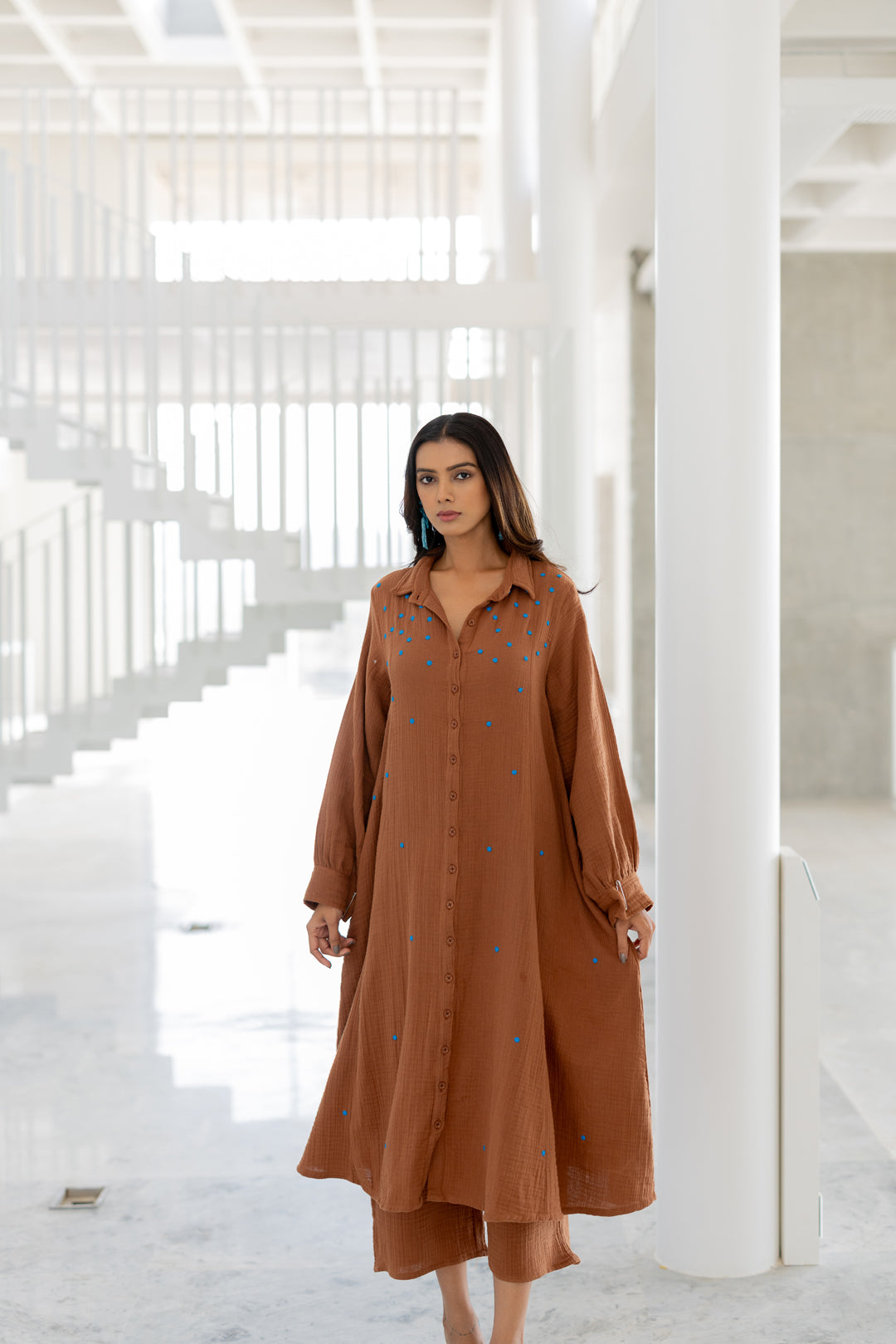 Pecan Brown Tunic Dress