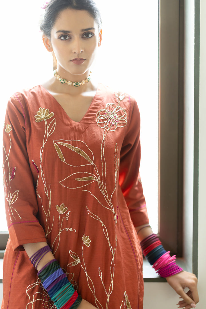 Rajasvi Embroidered Kurta Set with Dupatta