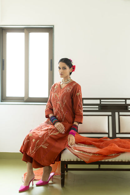 Rajasvi Embroidered Kurta Set with Dupatta