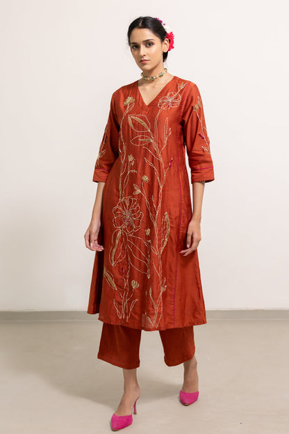 Rajasvi Embroidered Kurta Set with Dupatta