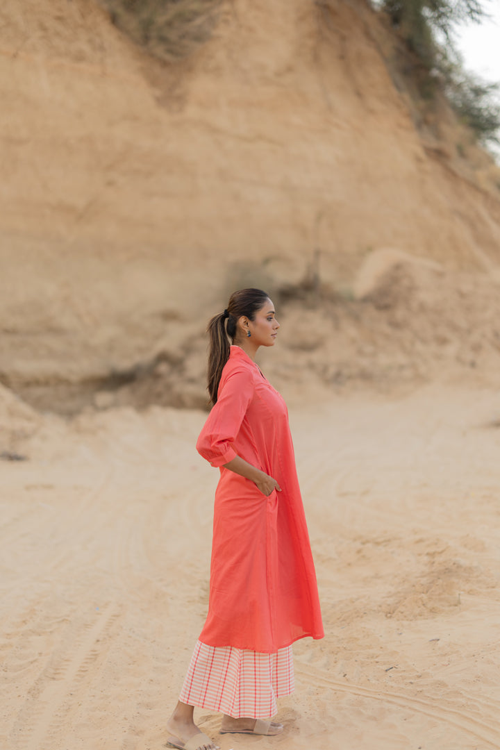 Salmon Pink Kurta