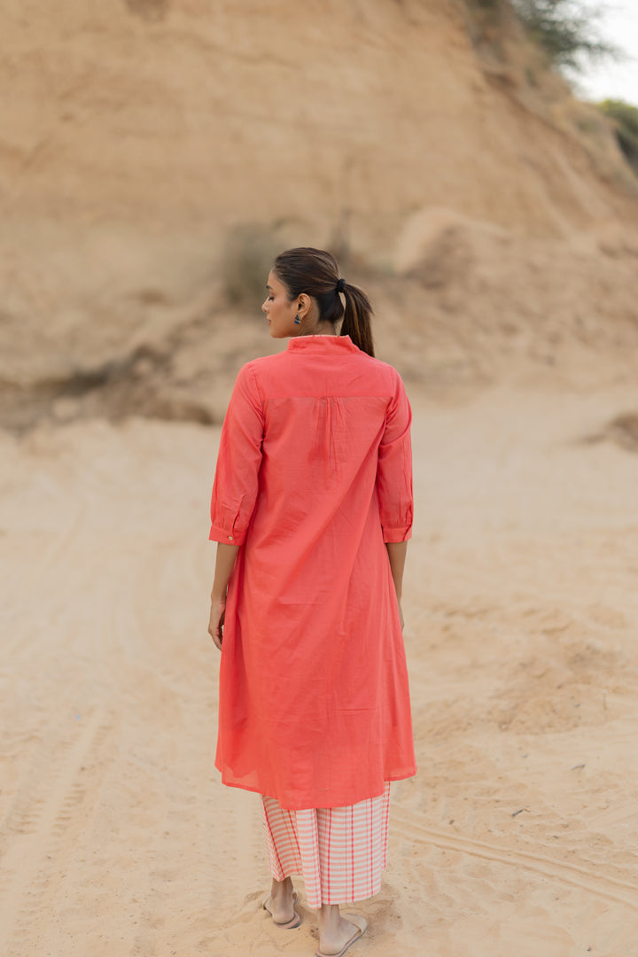 Salmon Pink Kurta