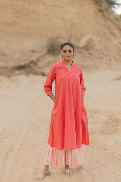 Salmon Pink Kurta