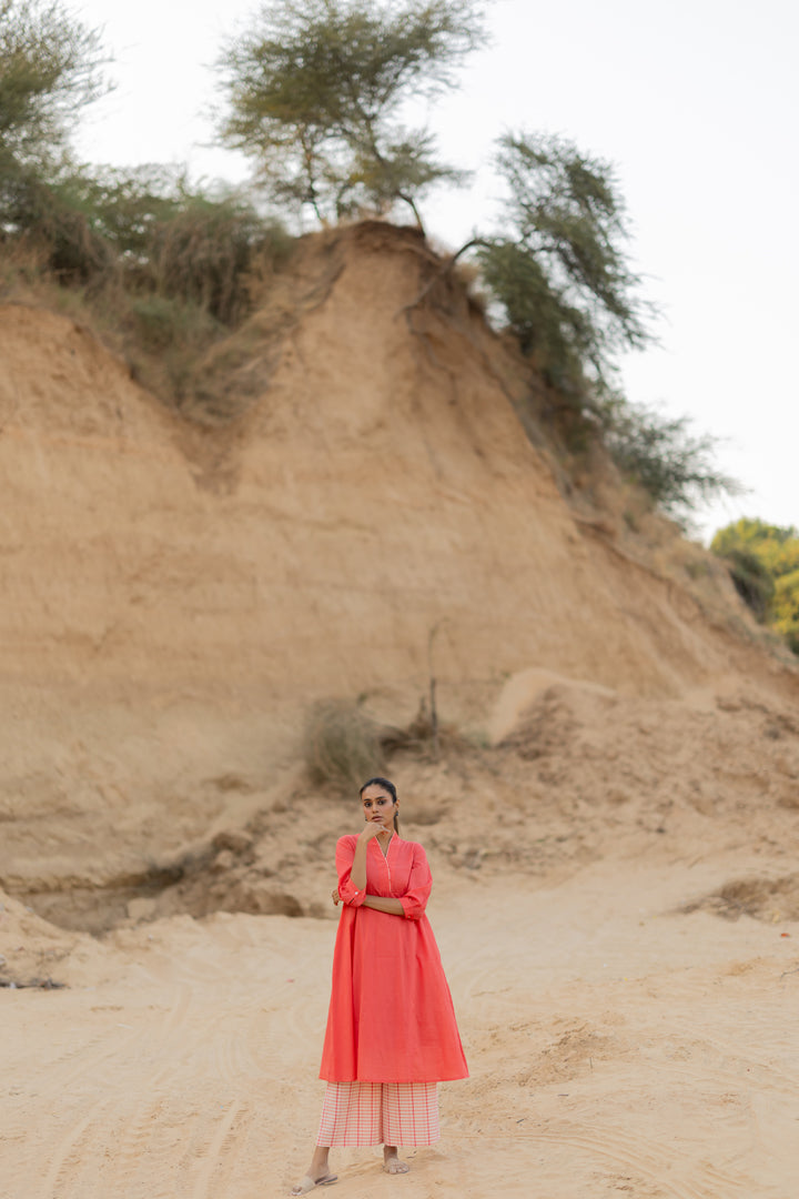 Salmon Pink Kurta