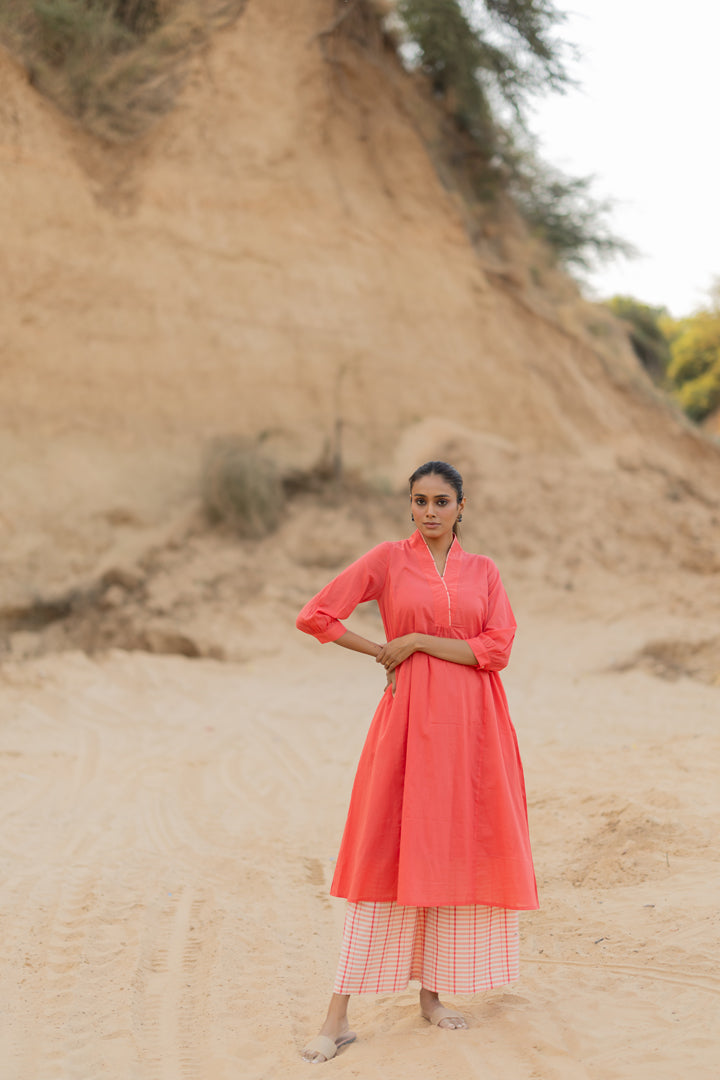 Salmon Pink Kurta