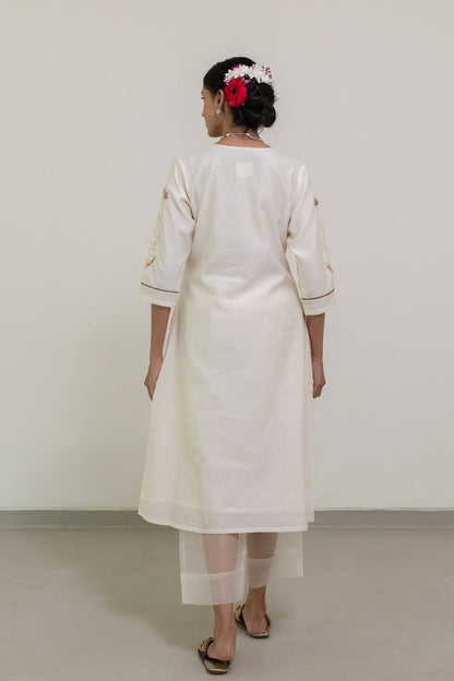Shwetara Kurta and Sheer Pants Set